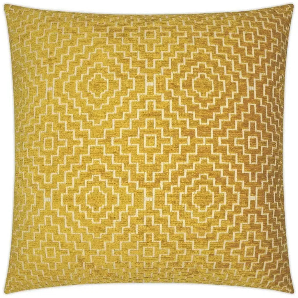 Tile Curry Global Yellow Large Throw Pillow Insert - LOOMLAN - D.V. Kap - Throw Pillows