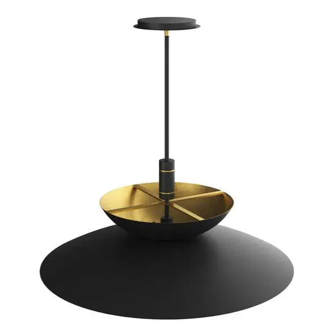 Timea Pendant Light Sleek Black And Brass - LOOMLAN - SUNPAN - Pendants