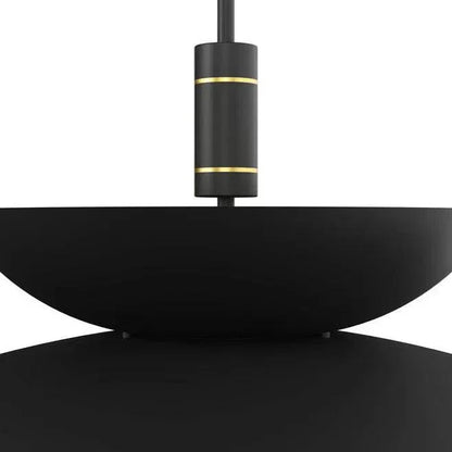 Timea Pendant Light Sleek Black And Brass - LOOMLAN - SUNPAN - Pendants