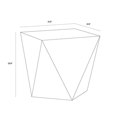 Timmons End Table By Sunpan Sleek Walnut Veneer - LOOMLAN - SUNPAN - Side Tables