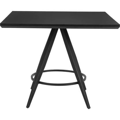 Tinos Wood & Steel Black Square Dining Table-Dining Tables-Zuo Modern-LOOMLAN