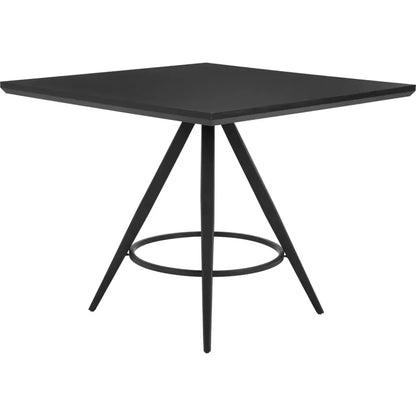 Tinos Wood & Steel Black Square Dining Table-Dining Tables-Zuo Modern-LOOMLAN