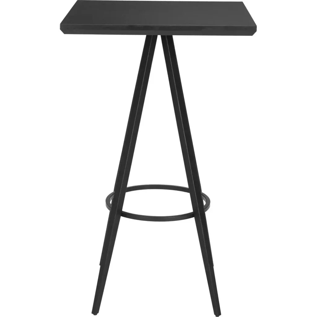 Tinos Wood and Steel Black Square Bar Table - LOOMLAN - Zuo Modern - Bar Tables