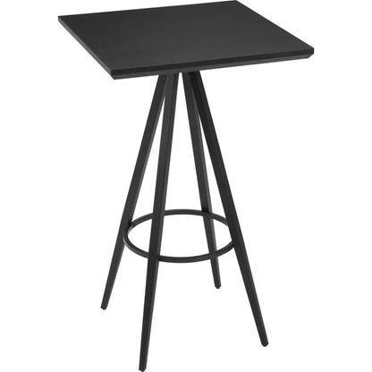 Tinos Wood and Steel Black Square Bar Table - LOOMLAN - Zuo Modern - Bar Tables