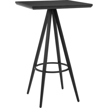Tinos Wood and Steel Black Square Bar Table - LOOMLAN - Zuo Modern - Bar Tables