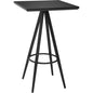 Tinos Wood and Steel Black Square Bar Table - LOOMLAN - Zuo Modern - Bar Tables