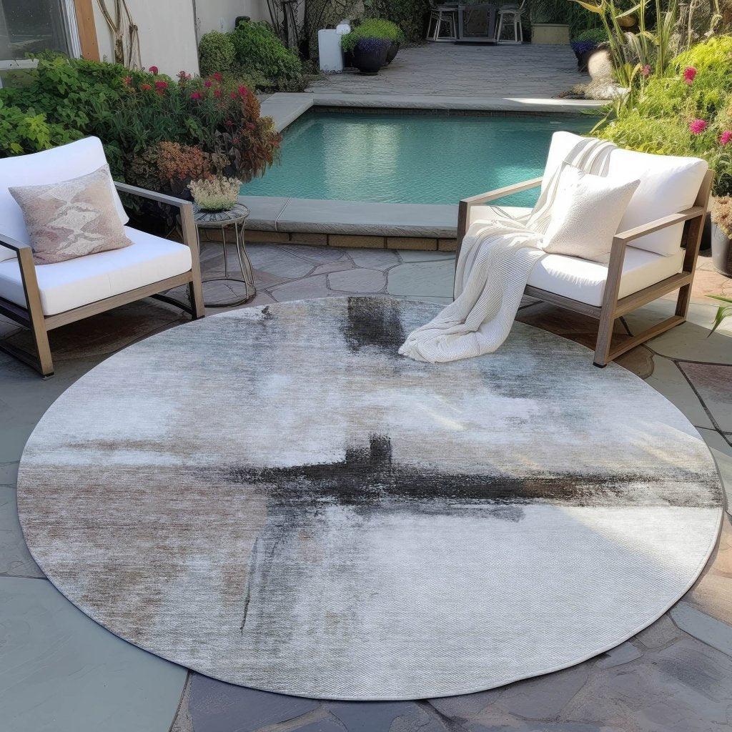 Tint Brown Washable Indoor-Outdoor Rug-Outdoor Rugs-LOOMLAN Rugs-LOOMLAN