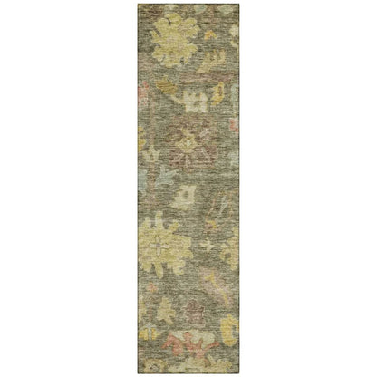Tirana Aloe Washable Indoor-Outdoor Rug-Outdoor Rugs-LOOMLAN Rugs-2'3" x 7'6"-LOOMLAN