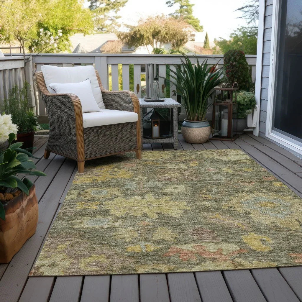 Tirana Aloe Washable Indoor-Outdoor Rug-Outdoor Rugs-LOOMLAN Rugs-LOOMLAN