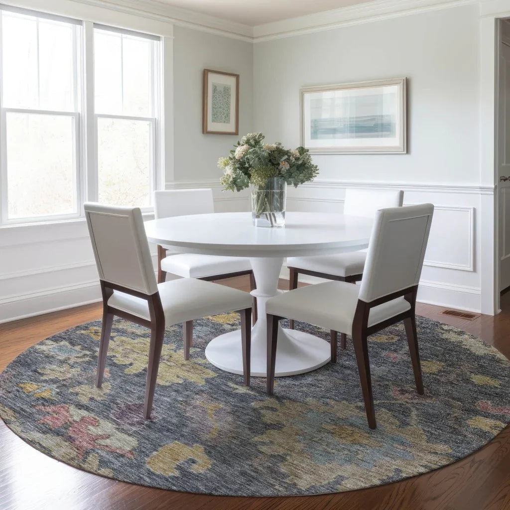 Tirana Blue Washable Indoor-Outdoor Rug-Outdoor Rugs-LOOMLAN Rugs-LOOMLAN