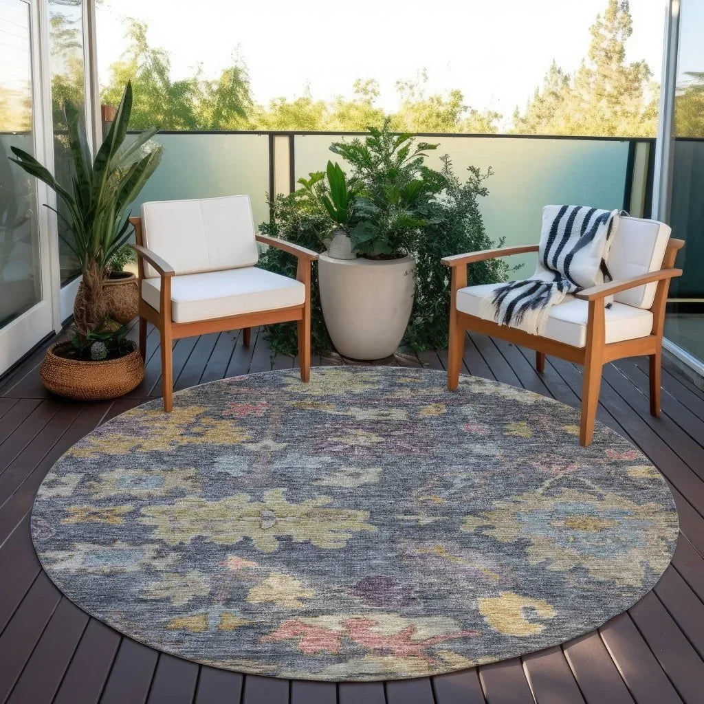 Tirana Blue Washable Indoor-Outdoor Rug-Outdoor Rugs-LOOMLAN Rugs-LOOMLAN