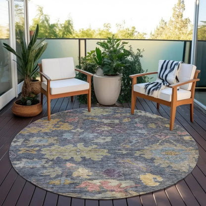 Tirana Blue Washable Indoor-Outdoor Rug-Outdoor Rugs-LOOMLAN Rugs-LOOMLAN