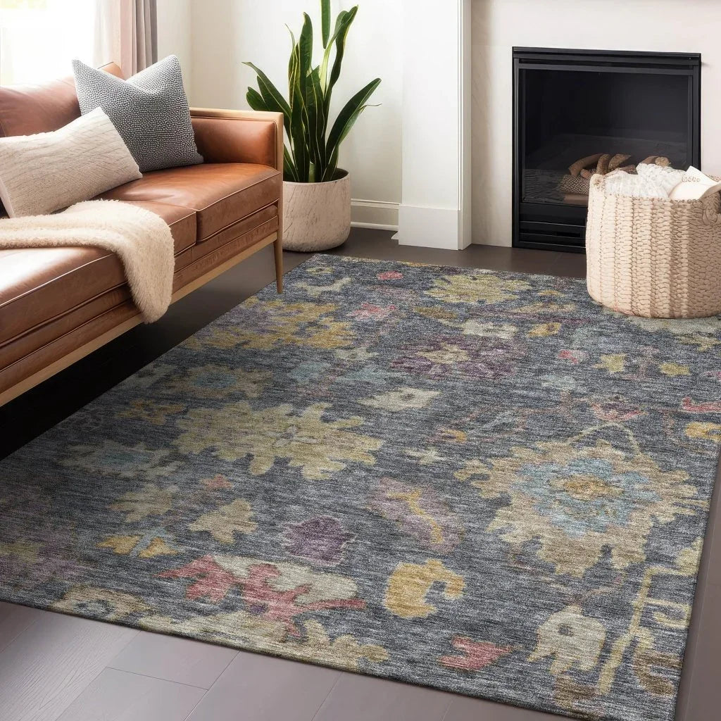 Tirana Blue Washable Indoor-Outdoor Rug-Outdoor Rugs-LOOMLAN Rugs-LOOMLAN