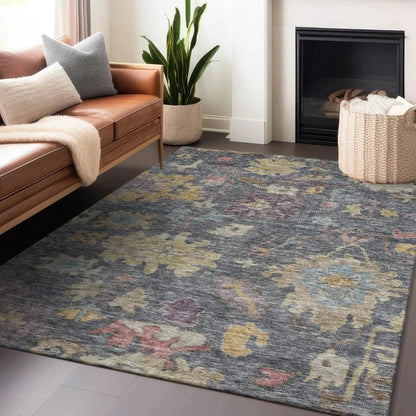 Tirana Blue Washable Indoor-Outdoor Rug-Outdoor Rugs-LOOMLAN Rugs-LOOMLAN