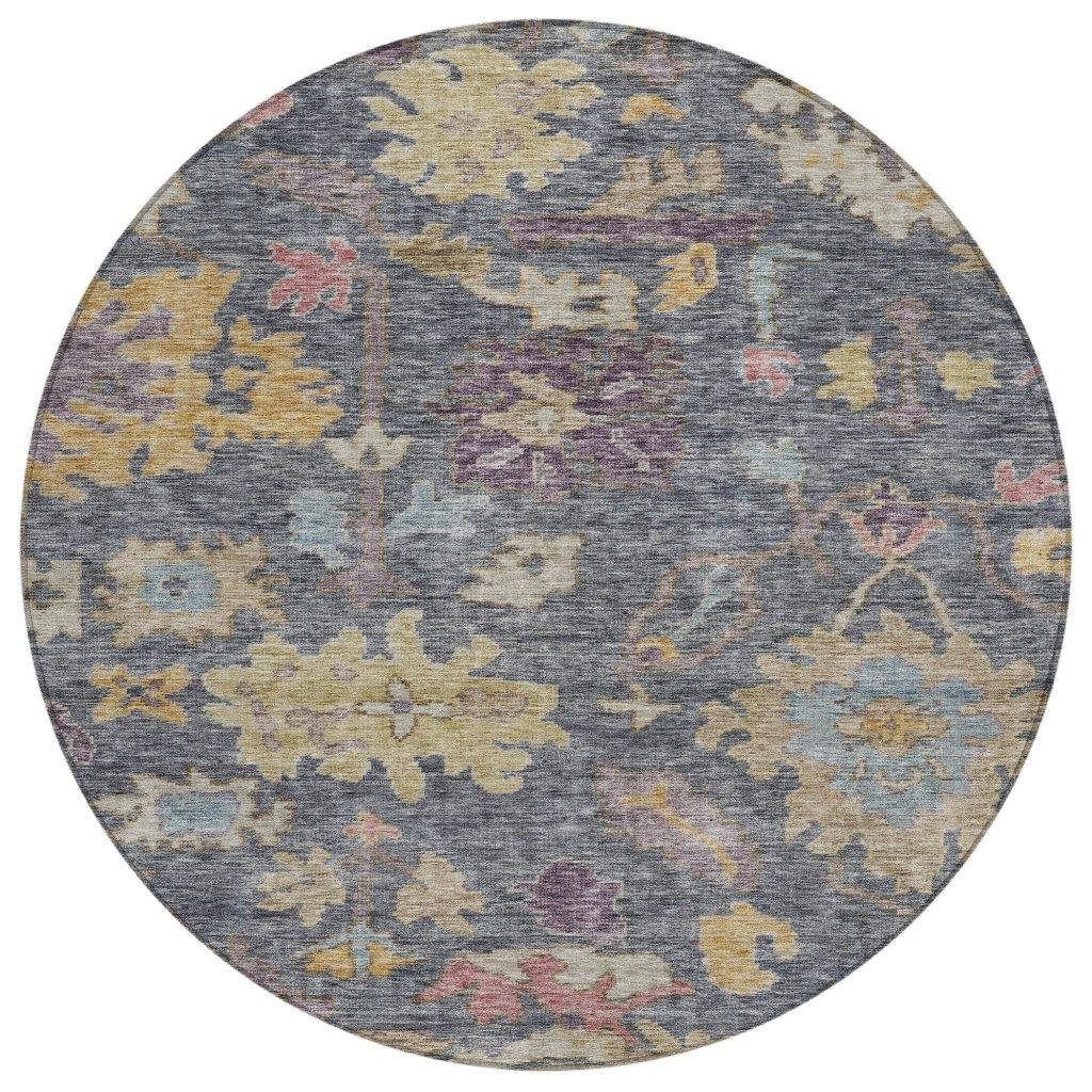 Tirana Blue Washable Indoor-Outdoor Rug-Outdoor Rugs-LOOMLAN Rugs-8' x 8'-LOOMLAN