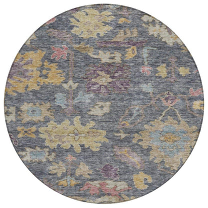 Tirana Blue Washable Indoor-Outdoor Rug-Outdoor Rugs-LOOMLAN Rugs-8' x 8'-LOOMLAN