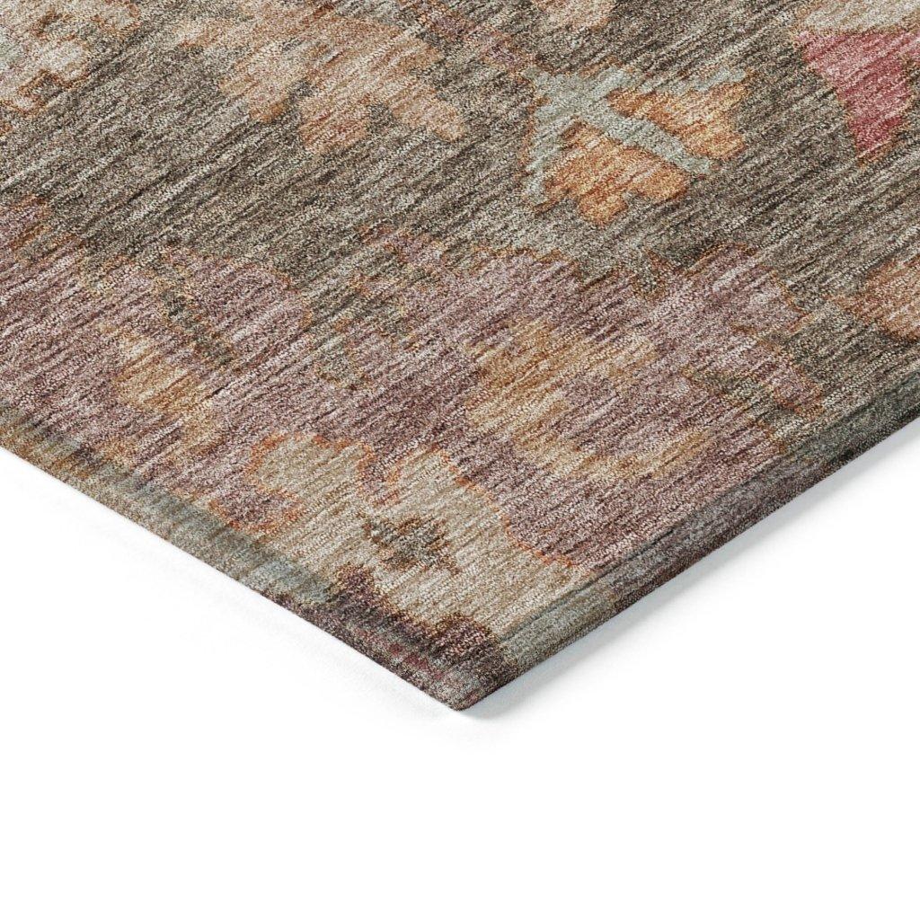 Tirana Brown Washable Indoor-Outdoor Rug-Outdoor Rugs-LOOMLAN Rugs-LOOMLAN