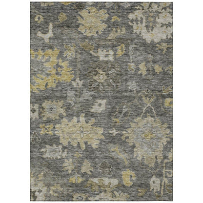 Tirana Gray Washable Indoor-Outdoor Rug-Outdoor Rugs-LOOMLAN Rugs-2'6" x 3'10"-LOOMLAN