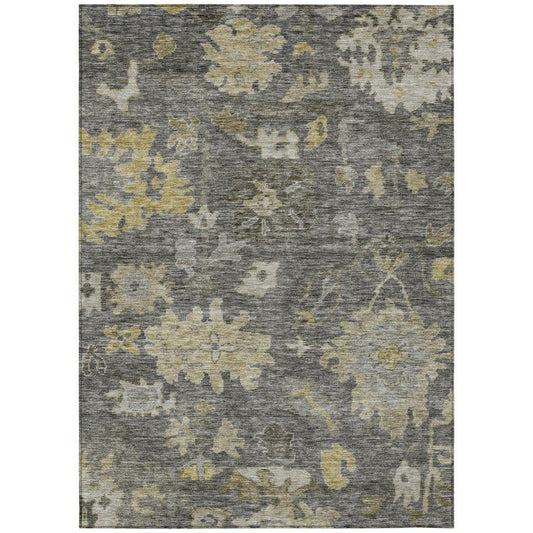 Tirana Gray Washable Indoor-Outdoor Rug-Outdoor Rugs-LOOMLAN Rugs-2'6" x 3'10"-LOOMLAN