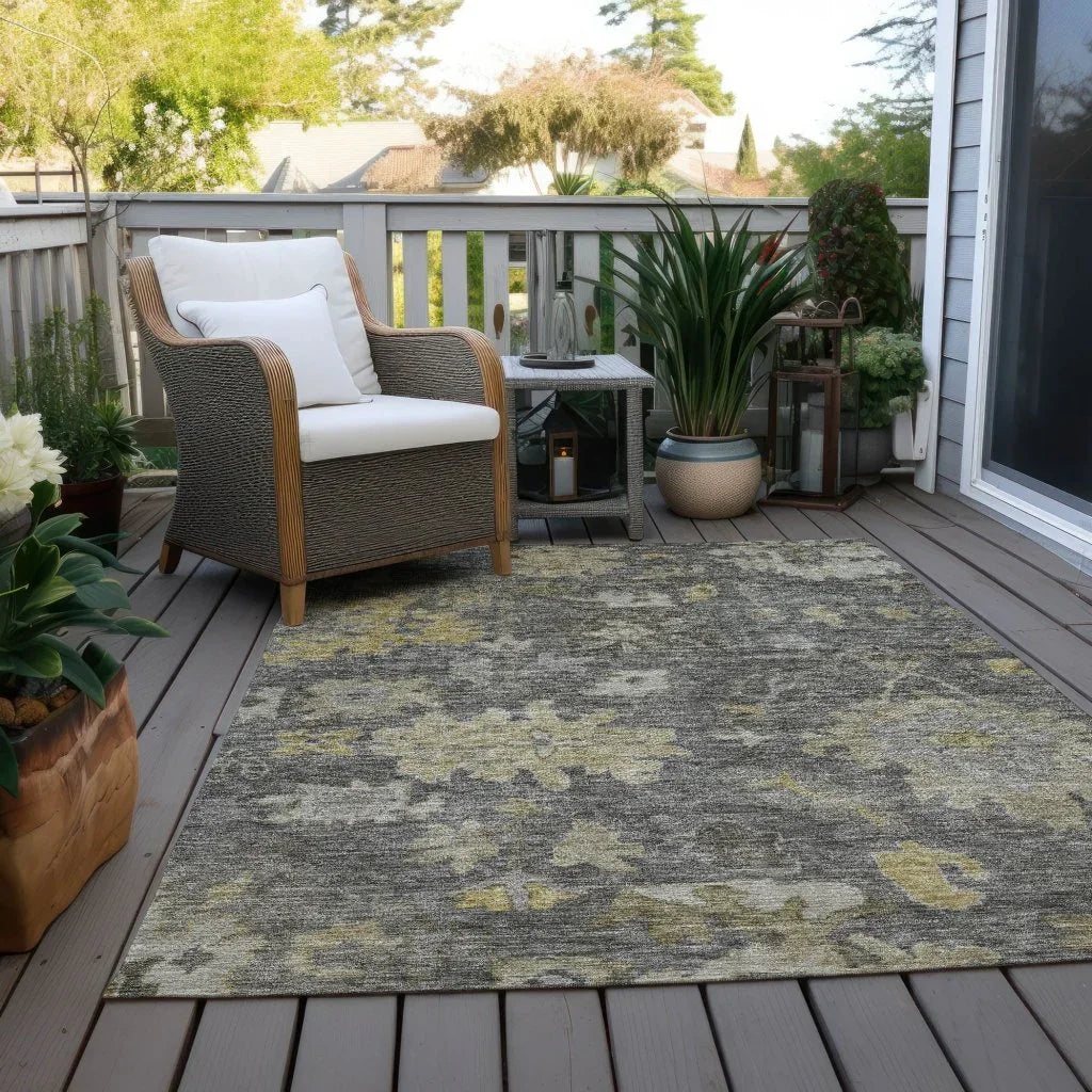 Tirana Gray Washable Indoor-Outdoor Rug-Outdoor Rugs-LOOMLAN Rugs-LOOMLAN