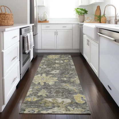 Tirana Gray Washable Indoor-Outdoor Rug-Outdoor Rugs-LOOMLAN Rugs-LOOMLAN