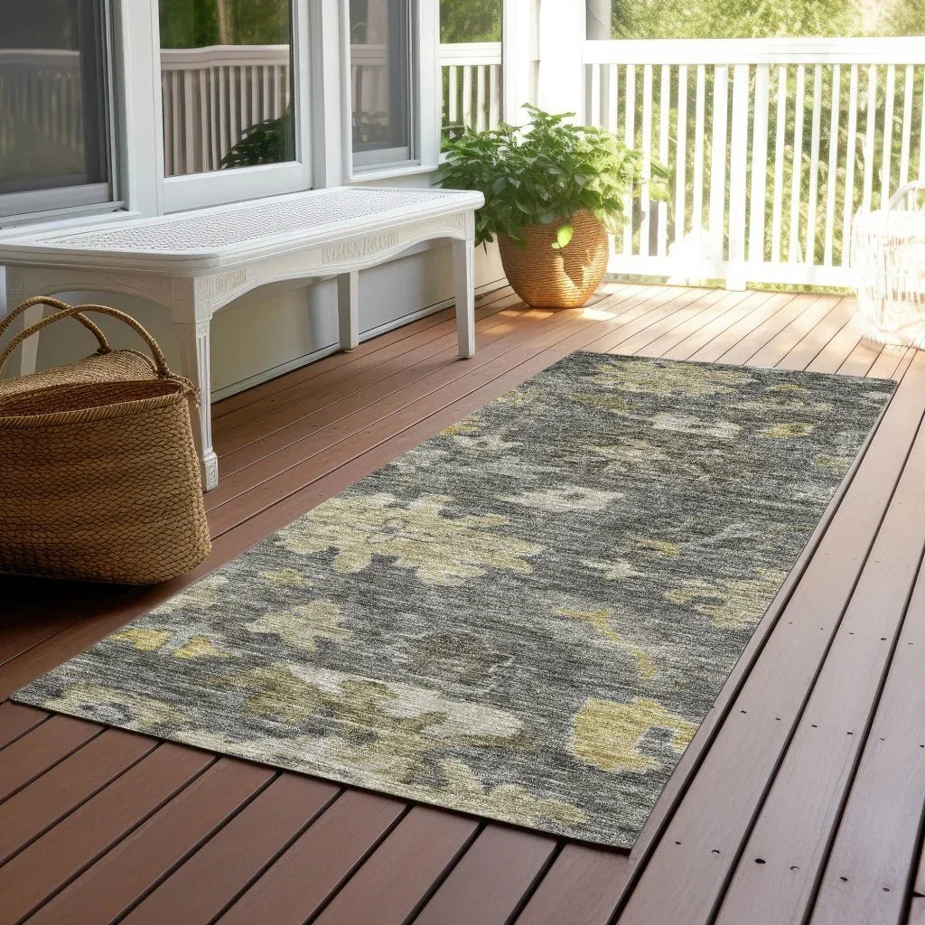 Tirana Gray Washable Indoor-Outdoor Rug-Outdoor Rugs-LOOMLAN Rugs-LOOMLAN