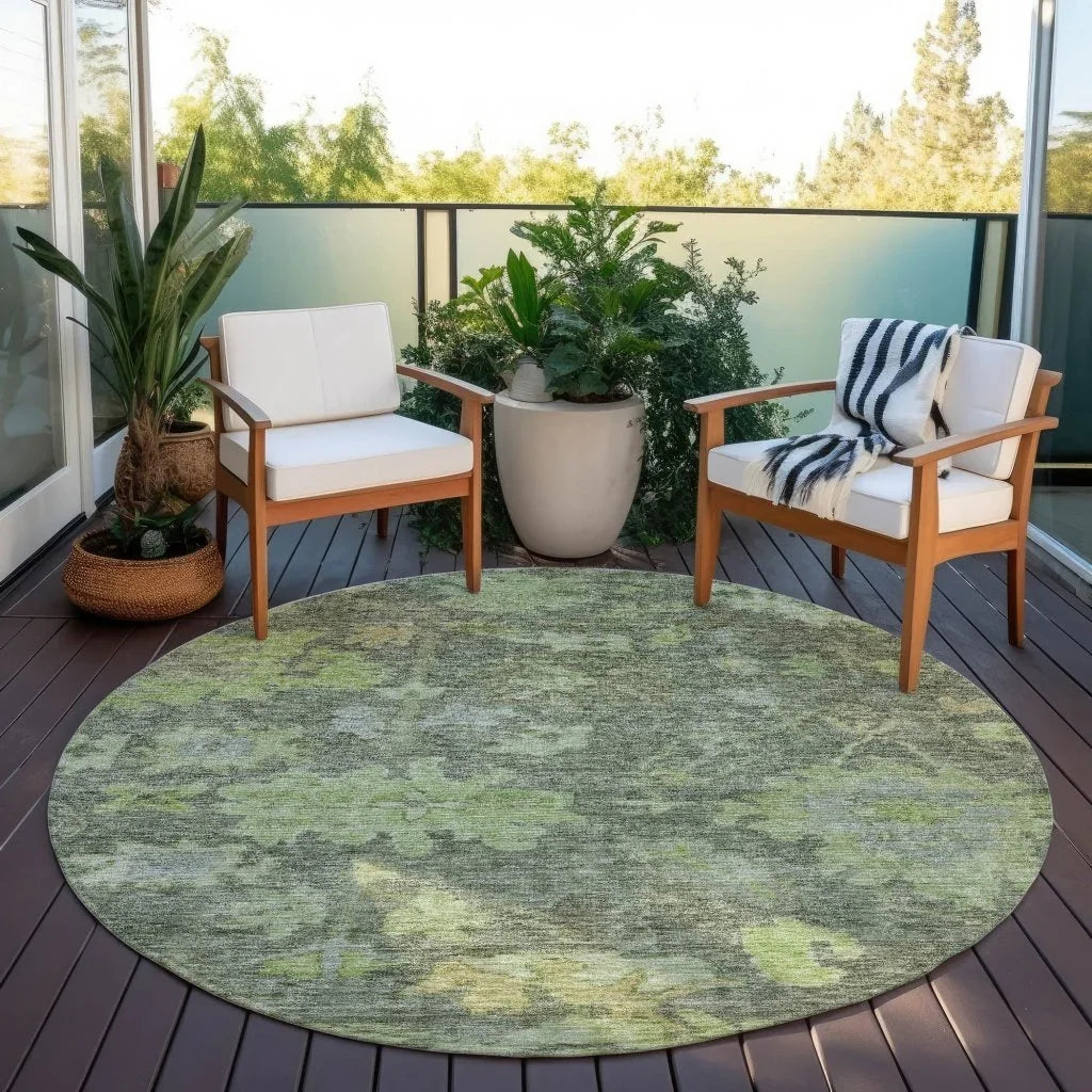 Tirana Green Washable Indoor-Outdoor Rug-Outdoor Rugs-LOOMLAN Rugs-LOOMLAN