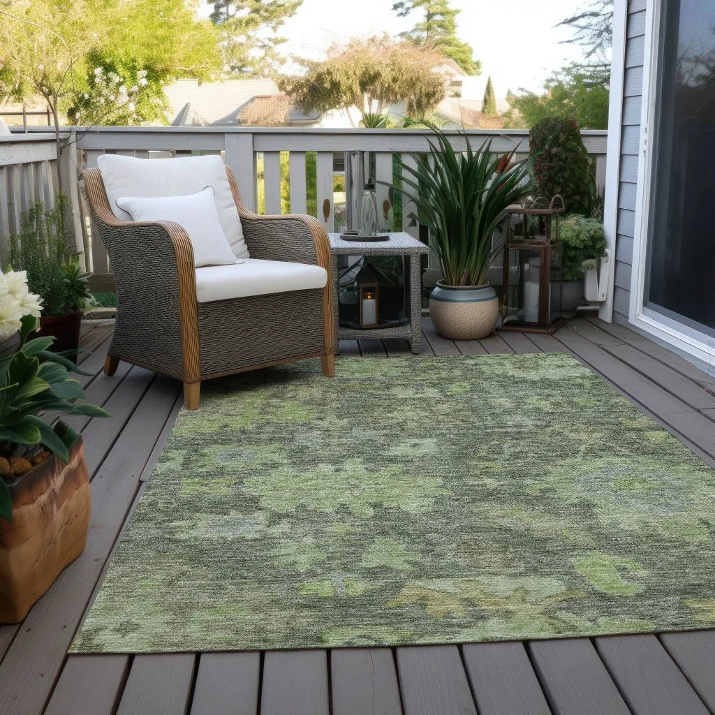 Tirana Green Washable Indoor-Outdoor Rug-Outdoor Rugs-LOOMLAN Rugs-LOOMLAN