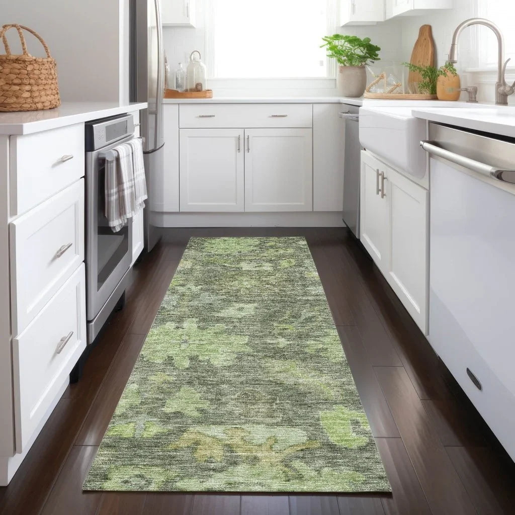 Tirana Green Washable Indoor-Outdoor Rug-Outdoor Rugs-LOOMLAN Rugs-LOOMLAN