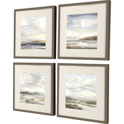 Tirwedd Glass Front Framed Wall Art 4PC