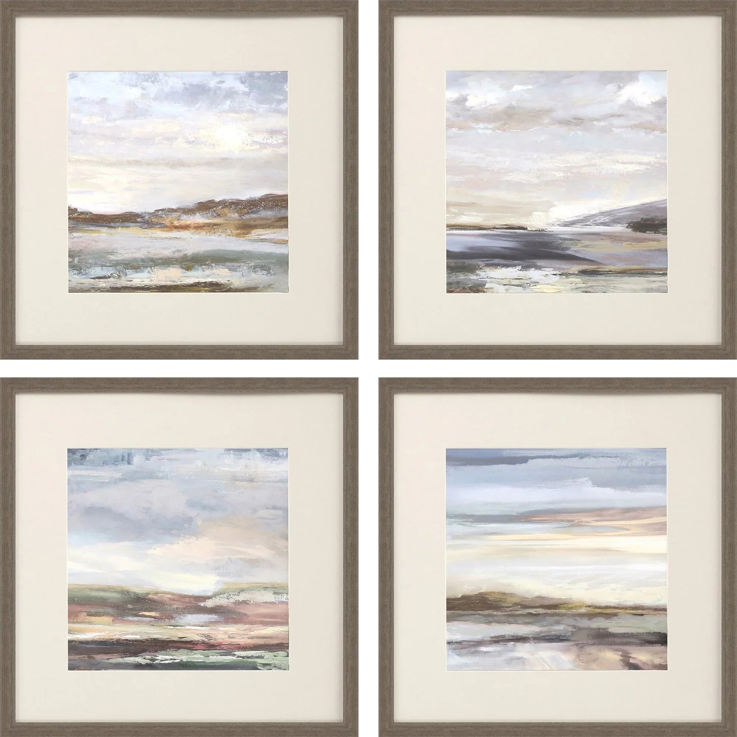 Tirwedd Glass Front Framed Wall Art 4PC