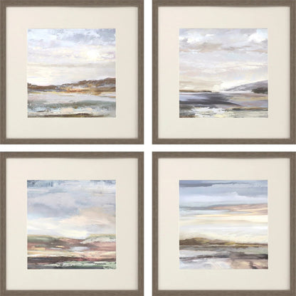 Tirwedd Glass Front Framed Wall Art 4PC