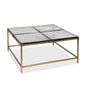 Titus Iron Framed Square Coffee Table - LOOMLAN - Sarreid - Coffee Tables
