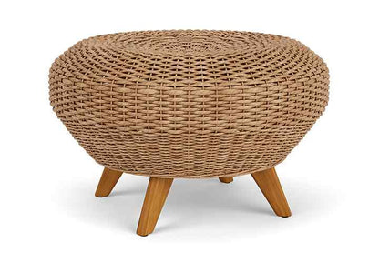 Tobago Hyacinth Outdoor Ottoman-Outdoor Ottomans-Lloyd Flanders-LOOMLAN