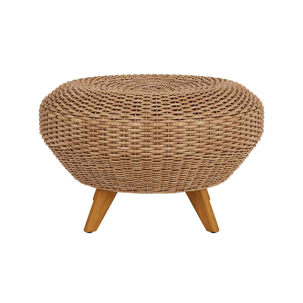 Tobago Hyacinth Outdoor Ottoman-Outdoor Ottomans-Lloyd Flanders-LOOMLAN
