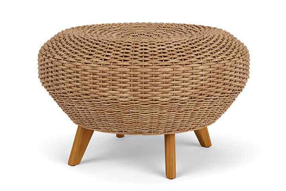Tobago Hyacinth Outdoor Ottoman-Outdoor Ottomans-Lloyd Flanders-LOOMLAN
