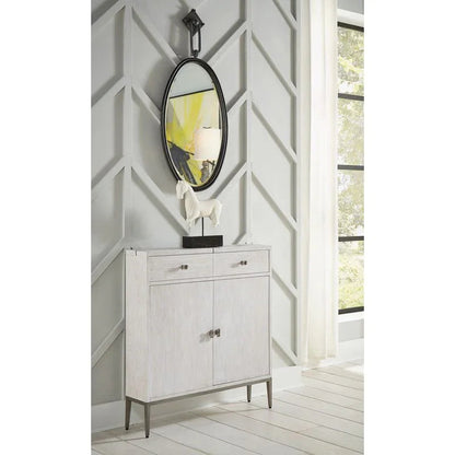 Tobago Iron Framed Oval Wall Mirror - LOOMLAN - Wildwood - Wall Mirrors