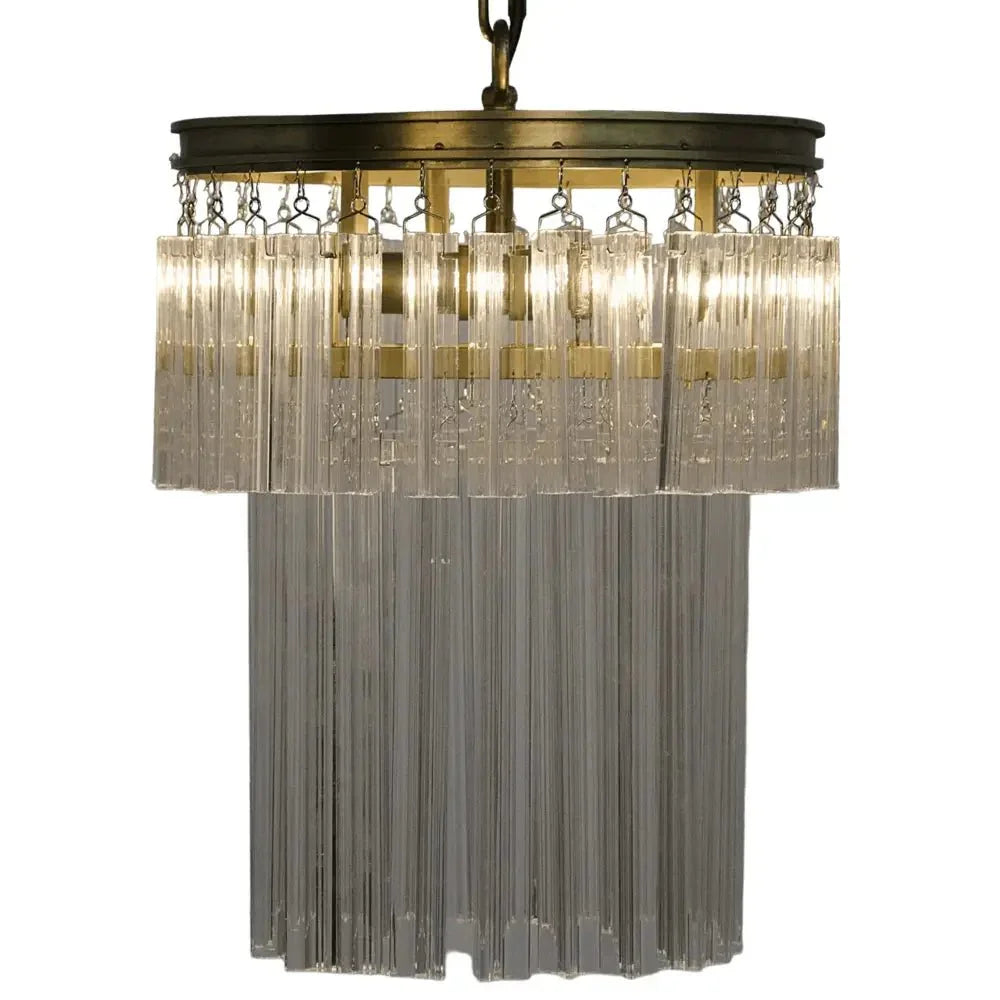 Toby Chandelier, Antique Brass and Crystal - LOOMLAN - Noir - Chandeliers