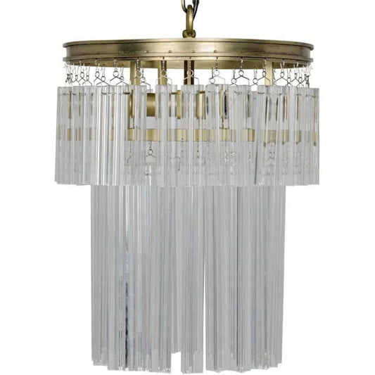 Toby Chandelier, Antique Brass and Crystal - LOOMLAN - Noir - Chandeliers