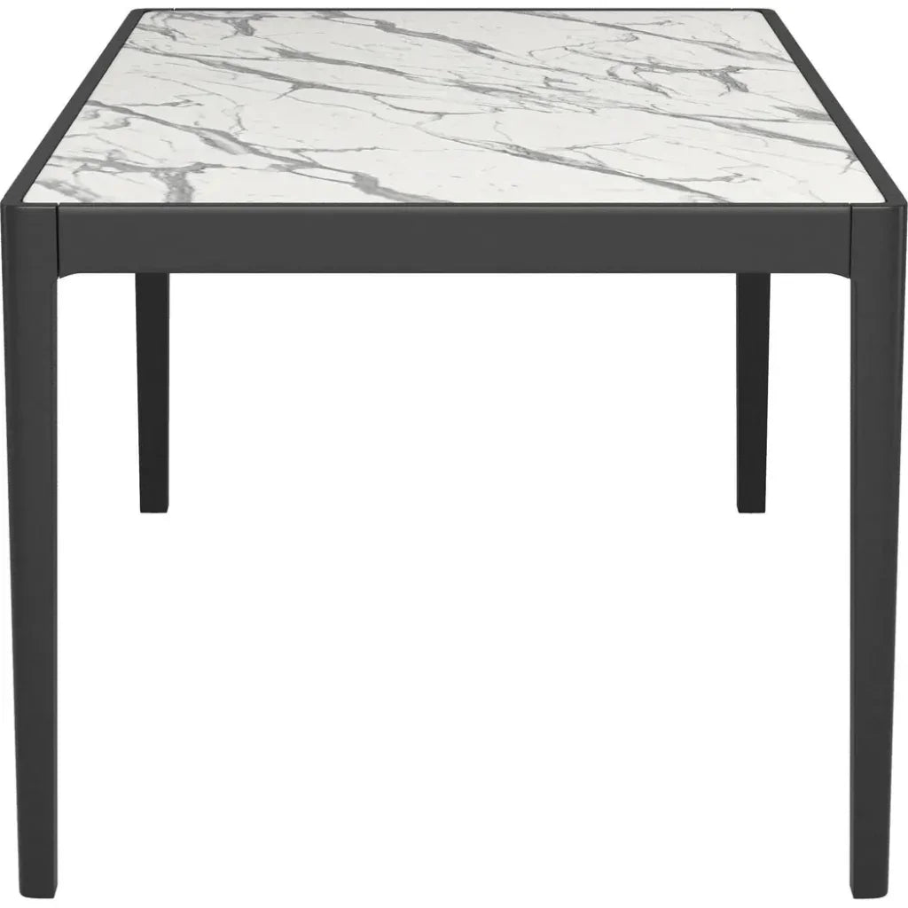Tokai White Stone & Wood Rectangular Dining Table-Dining Tables-Zuo Modern-LOOMLAN