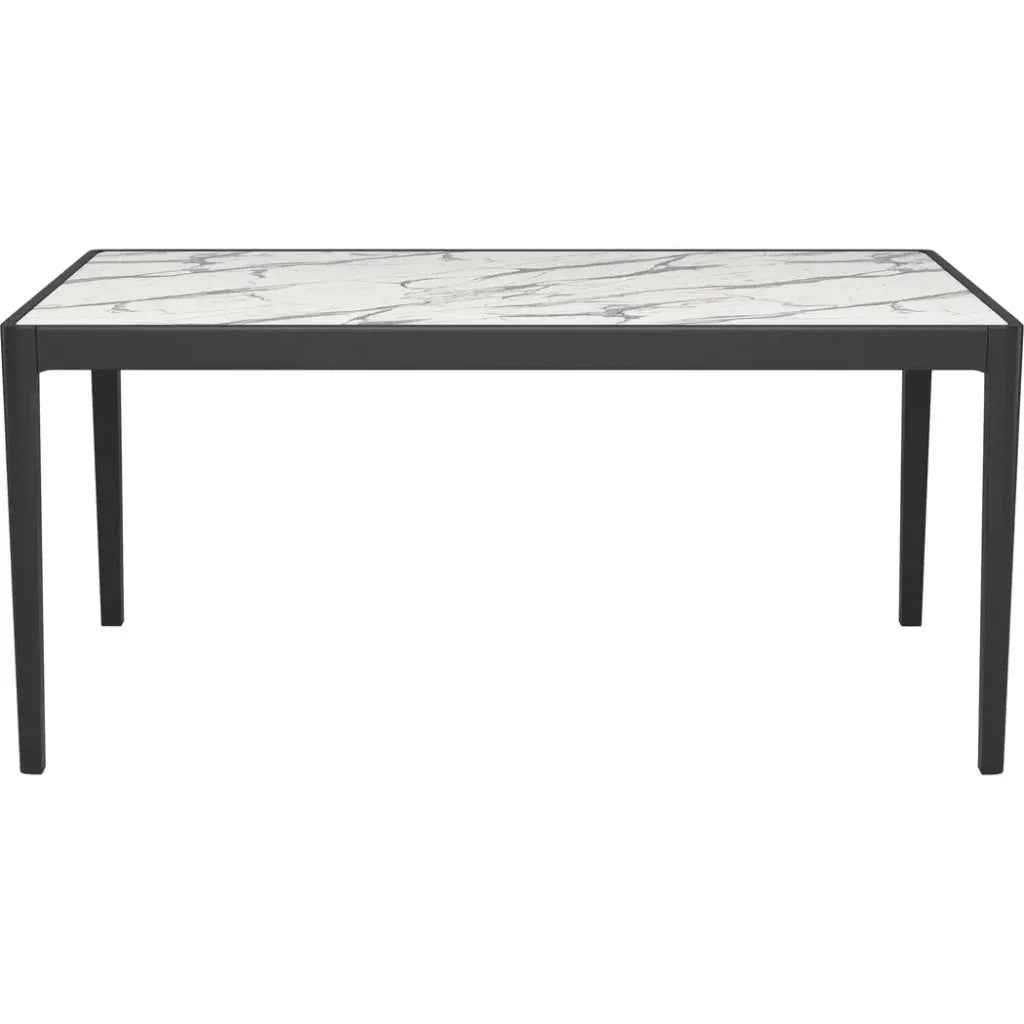 Tokai White Stone & Wood Rectangular Dining Table-Dining Tables-Zuo Modern-LOOMLAN