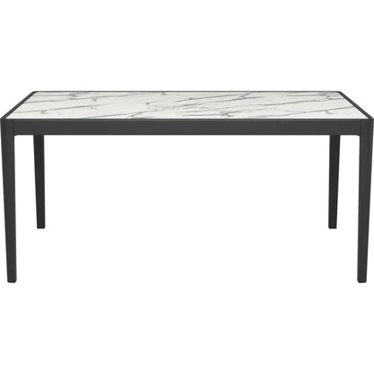 Tokai White Stone & Wood Rectangular Dining Table-Dining Tables-Zuo Modern-LOOMLAN