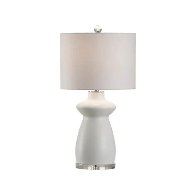 Tokyo White Glazed Ceramic Vase Table Lamp - LOOMLAN - Chelsea House - Table Lamps