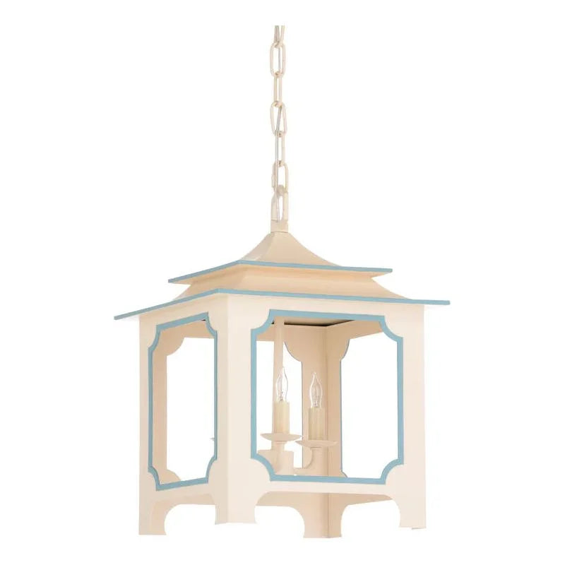 Tole Pagoda Handpainted Chain Hanging Lantern - LOOMLAN - Chelsea House - Lanterns