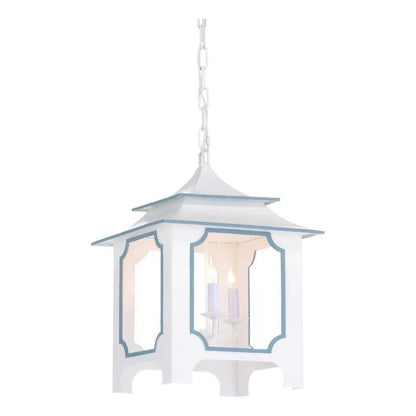 Tole Pagoda Handpainted Chain Hanging Lantern - LOOMLAN - Chelsea House - Lanterns