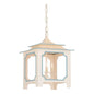 Tole Pagoda Handpainted Chain Hanging Lantern - LOOMLAN - Chelsea House - Lanterns