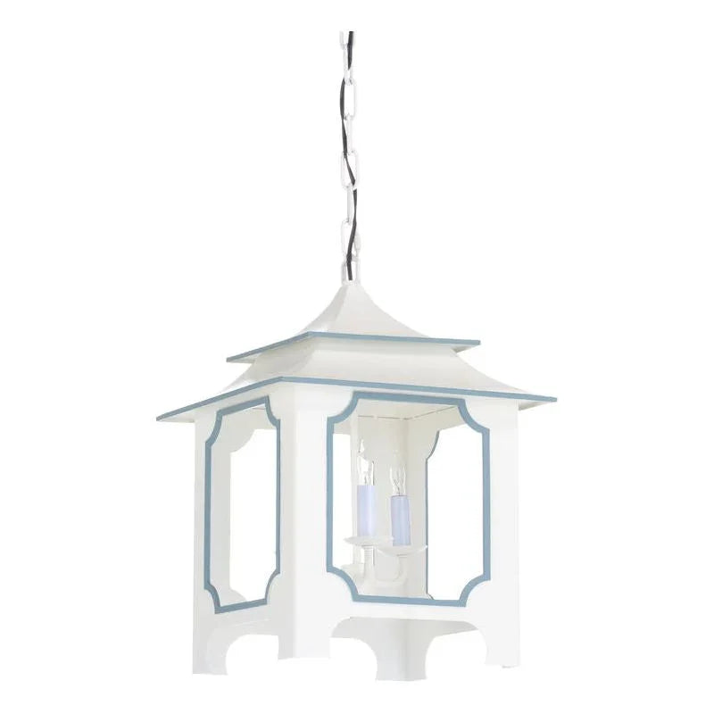 Tole Pagoda Handpainted Chain Hanging Lantern - LOOMLAN - Chelsea House - Lanterns