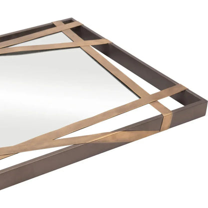 Tolix Mirror Antique Gold & Black - LOOMLAN - Zuo Modern - Wall Mirrors