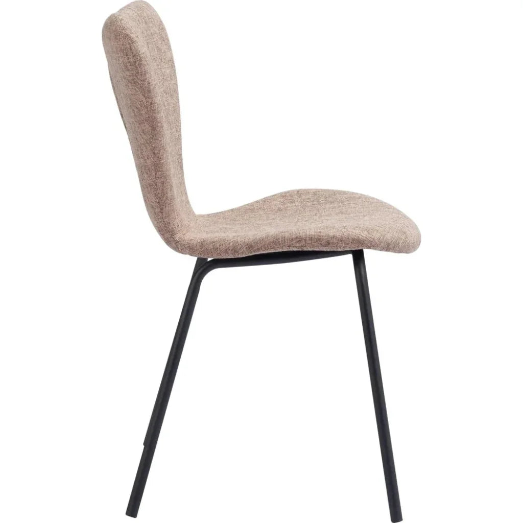 Tollo Dining Chair (Set of 2) Brown - LOOMLAN - Zuo Modern - Dining Chairs