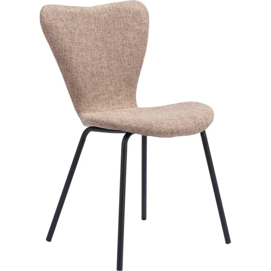 Tollo Dining Chair (Set of 2) Brown - LOOMLAN - Zuo Modern - Dining Chairs